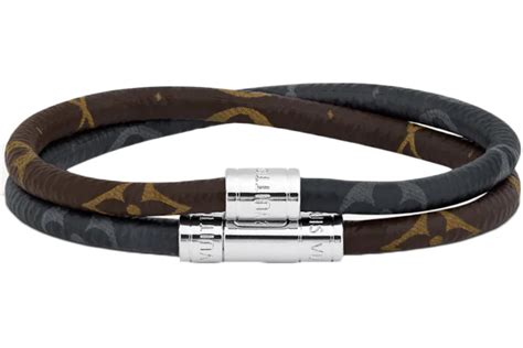 keep it double leather bracelet lv|louis vuitton magnet bracelet.